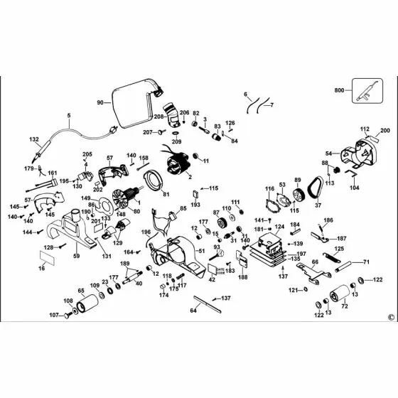 Dewalt DWP352VS Spare Parts List Type 1