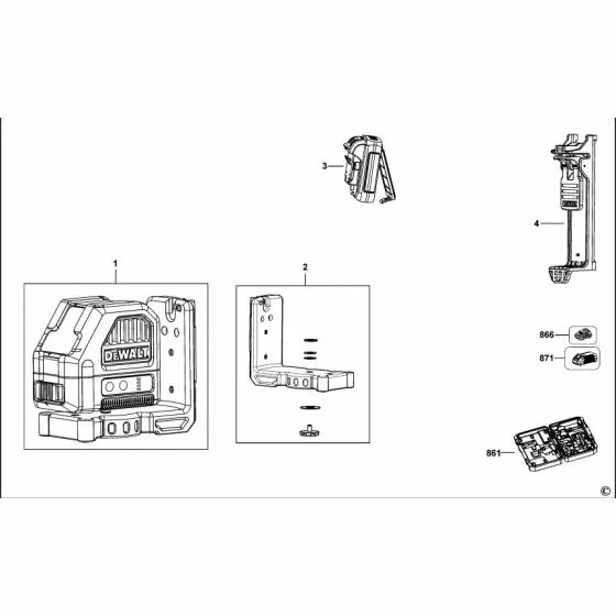 Dewalt DCE088G Spare Parts List Type 1