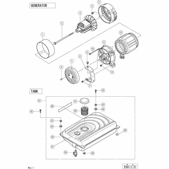 Hitachi E60 PANEL ASS'Y 683747 Spare Part