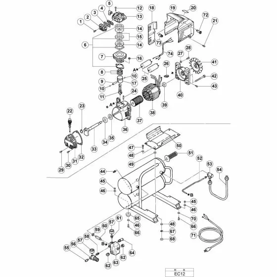 Hitachi EC12 SET OF GASKET 881555 Spare Part