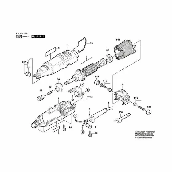 Dremel 206 bare F 013 020 046 Nameplate 2 610 007 085 Spare Part 