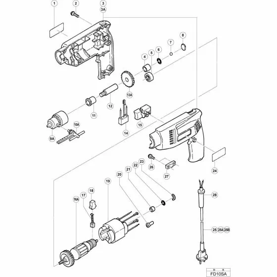 Hitachi FD10SA SPINDLE 994720 Spare Part