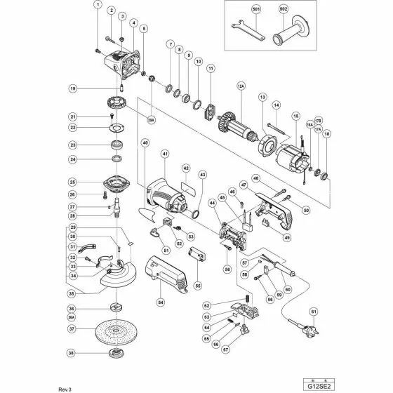 Hitachi G12SE2 FEATHER KEY 3X3X8 944109 Spare Part