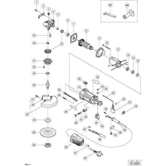 Hitachi G13SS SLIDE BAR 314427 Spare Part