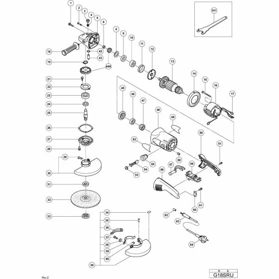 Hitachi G18SRU SPRING 320219 Spare Part