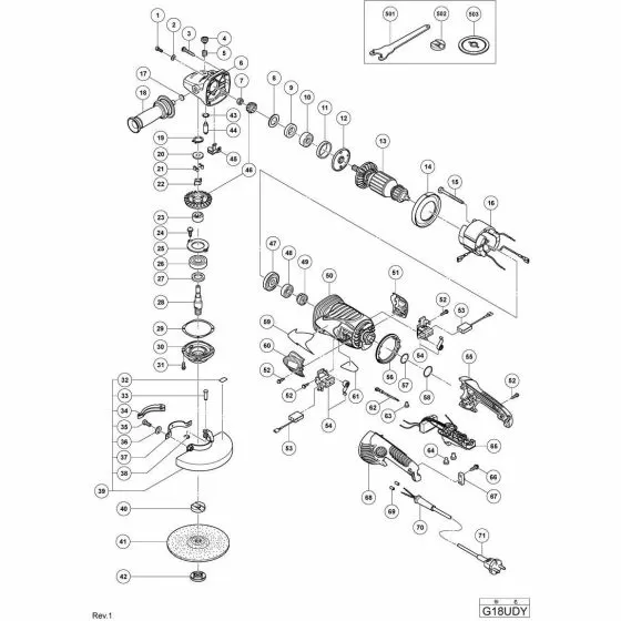 Hitachi G18UDY BALL BEARING 6302VVCMPS2L 6302VV Spare Part