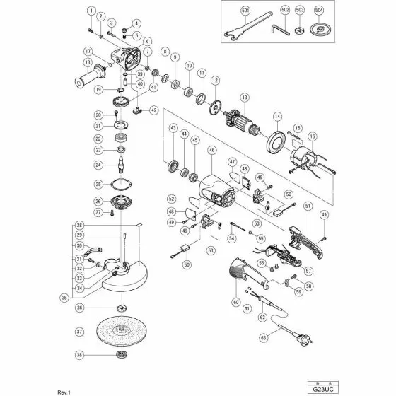 Hitachi G23UC O-RING 320218 Spare Part