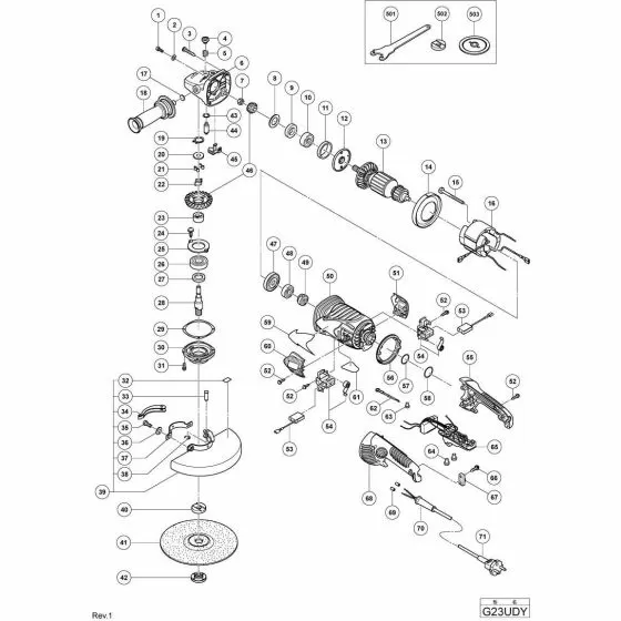 Hitachi G23UDY FELT PACKING (B) 990852 Spare Part