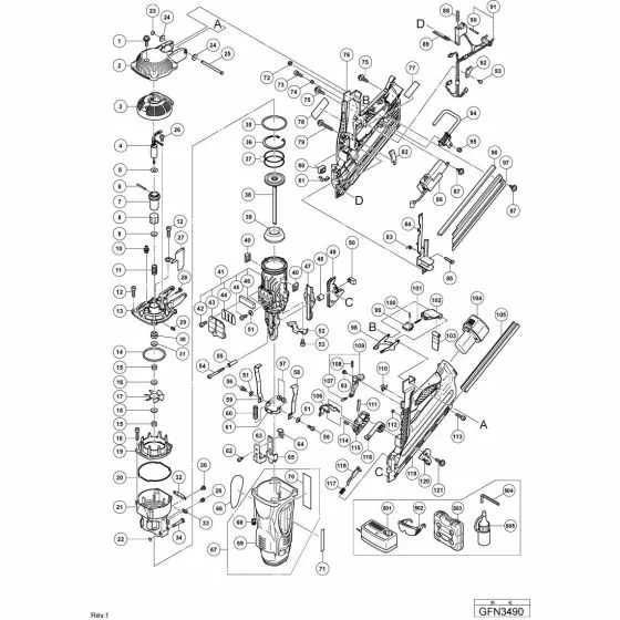 Hitachi GFN3490 O-RING (I.D. 66.27) 885283 Spare Part