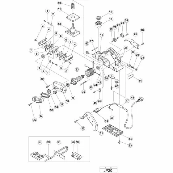 Hitachi JP20 SWITCH 400005 Spare Part