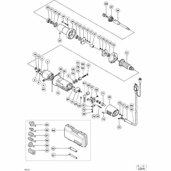 Hitachi LDU4 CORD 500427Z Spare Part