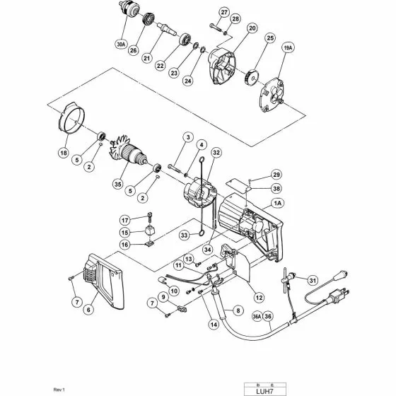 Hitachi LUH7 MACHINE SCREW (BRASS) M4X6 (10 PCS.) 949292 Spare Part