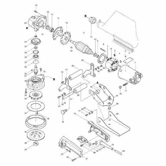 Makita PC1100 SLEEVE 16 PC1100 257579-4 Spare Part