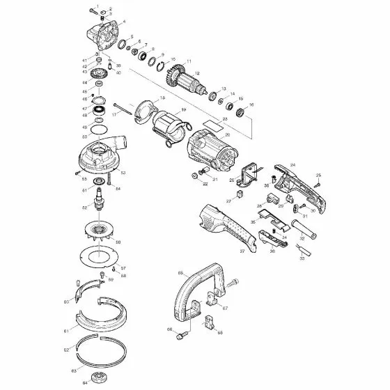 Makita PC5000C DUST BAG ASS'Y 122853-8 Spare Part