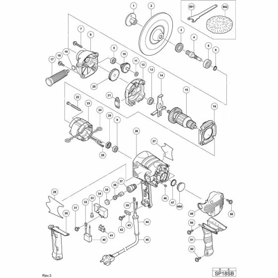 Hitachi SP18SB PILLAR TERMINAL 938307 Spare Part