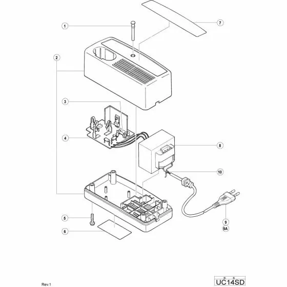 Hitachi UC14SD SCREW (PLASTIC TIE) D4X20 994806 Spare Part