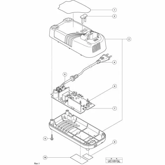 Hitachi UC18YGL HITACHI LABEL 328539 Spare Part