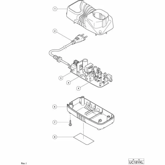 Hitachi UC18YKL CORD 337635 Spare Part