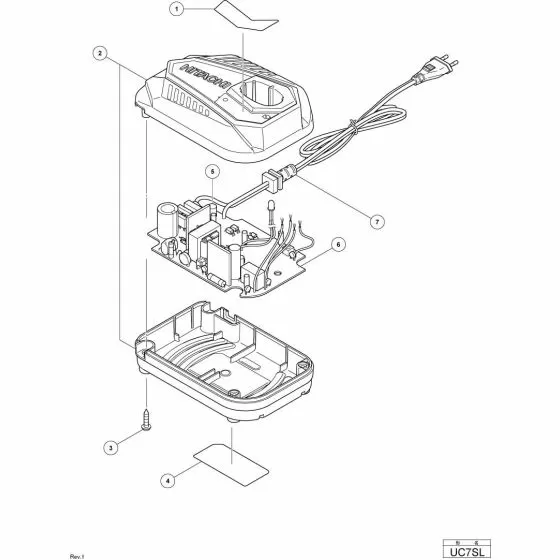 Hitachi UC7SL CORD 324742 Spare Part