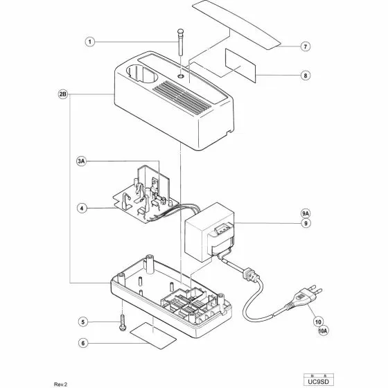 Hitachi UC9SD TRANSFORMER 220V 318271 Spare Part