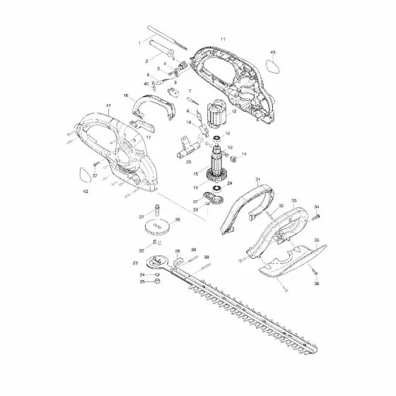 Makita UH4861 Spare Parts List