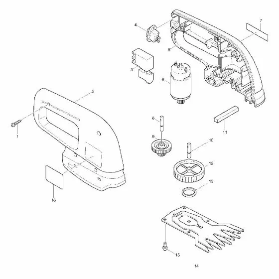 Makita UM103D Spare Parts List