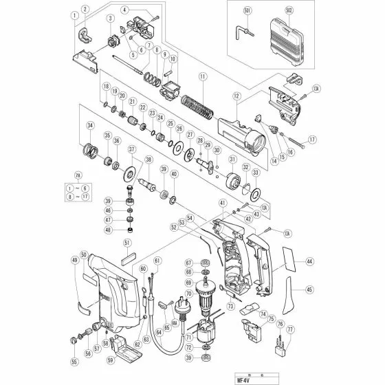 Hitachi WF4V PUSHING BUTTON 306151 Spare Part