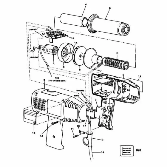 Black & Decker BD1610E Spare Parts List Type: 1