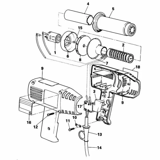 Black & Decker BD1400 Spare Parts List Type: 1