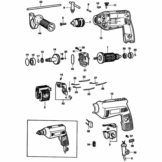 Black & Decker 127194 Spare Parts List Type: 1