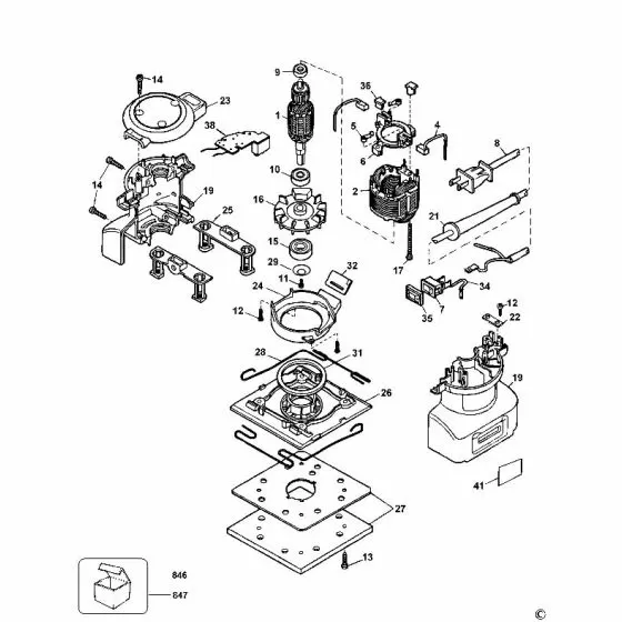 Dewalt DW411 Spare Parts List Type 3