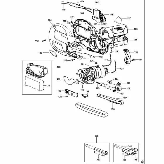 Black & Decker KA293E Spare Parts List Type: 1