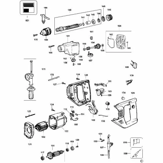 Dewalt DW516K Spare Parts List Type 4