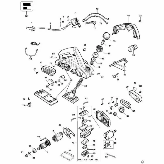 Dewalt DW680 Spare Parts List Type 2