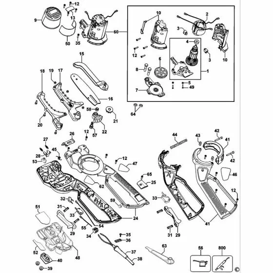 Black & Decker LP1000  MOTOR HOUSING SA    478846-00 Spare Part Type: 1