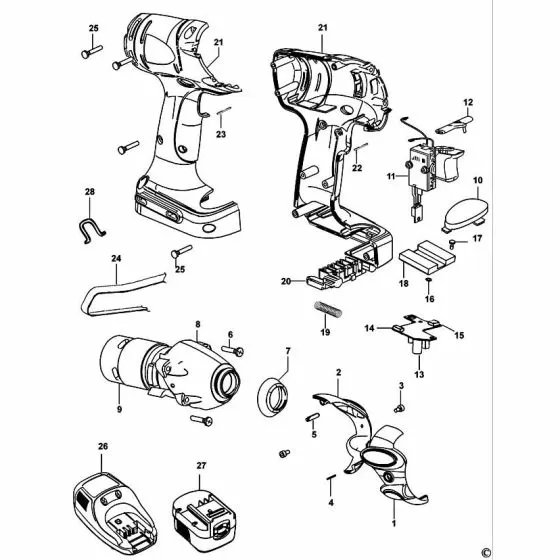 Black & Decker SX5000 Spare Parts List Type: 1