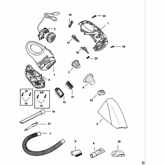 Black & Decker ACV1205  Discontinued  Spare Part Type: 1-KR