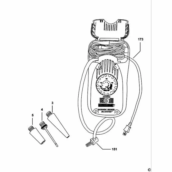 Black & Decker ASI300 Spare Parts List Type: 0