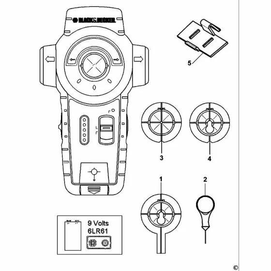 Black & Decker BDL110S Spare Parts List Type: 1