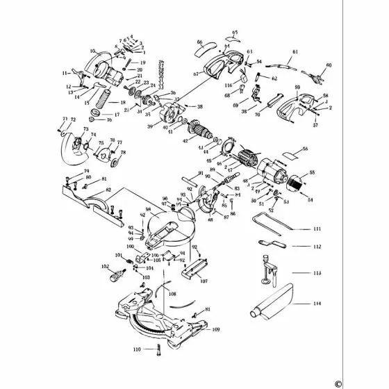 Black & Decker BT1400 Spare Parts List Type: 1