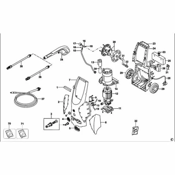 Black & Decker PW2100HR Spare Parts List Type: 1