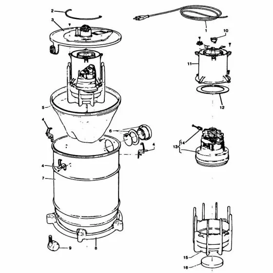 Black & Decker VC20 Spare Parts List Type: 1