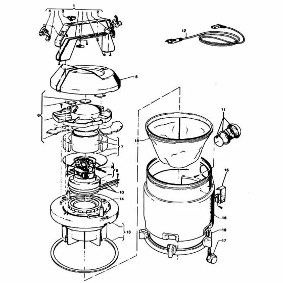 Black & Decker VC24 Spare Parts List Type: 1