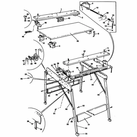 Black & Decker WM1000 Spare Parts List Type: 1