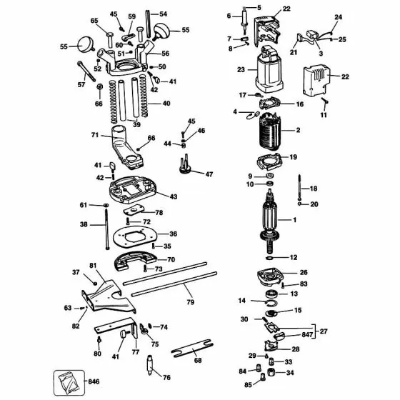 Black & Decker BD780 Spare Parts List Type: 1