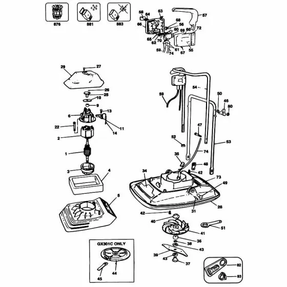 Black & Decker GX295  Discontinued 000000-00 Spare Part Type: 7