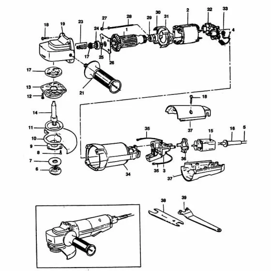 Black & Decker 5417 Spare Parts List Type: 1