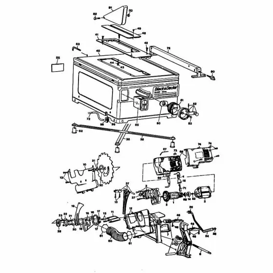 Black & Decker DN820 Spare Parts List Type: 1