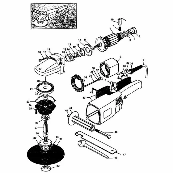 Black & Decker 6139 Spare Parts List Type: 1