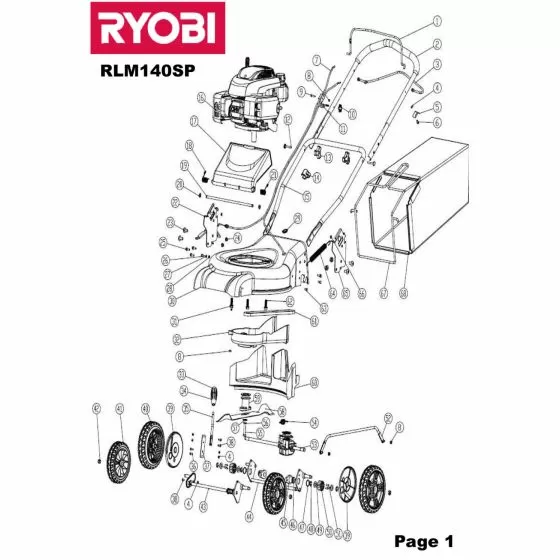 Ryobi RLM140SP WASHER HLM140SP 5131016881 Spare Part